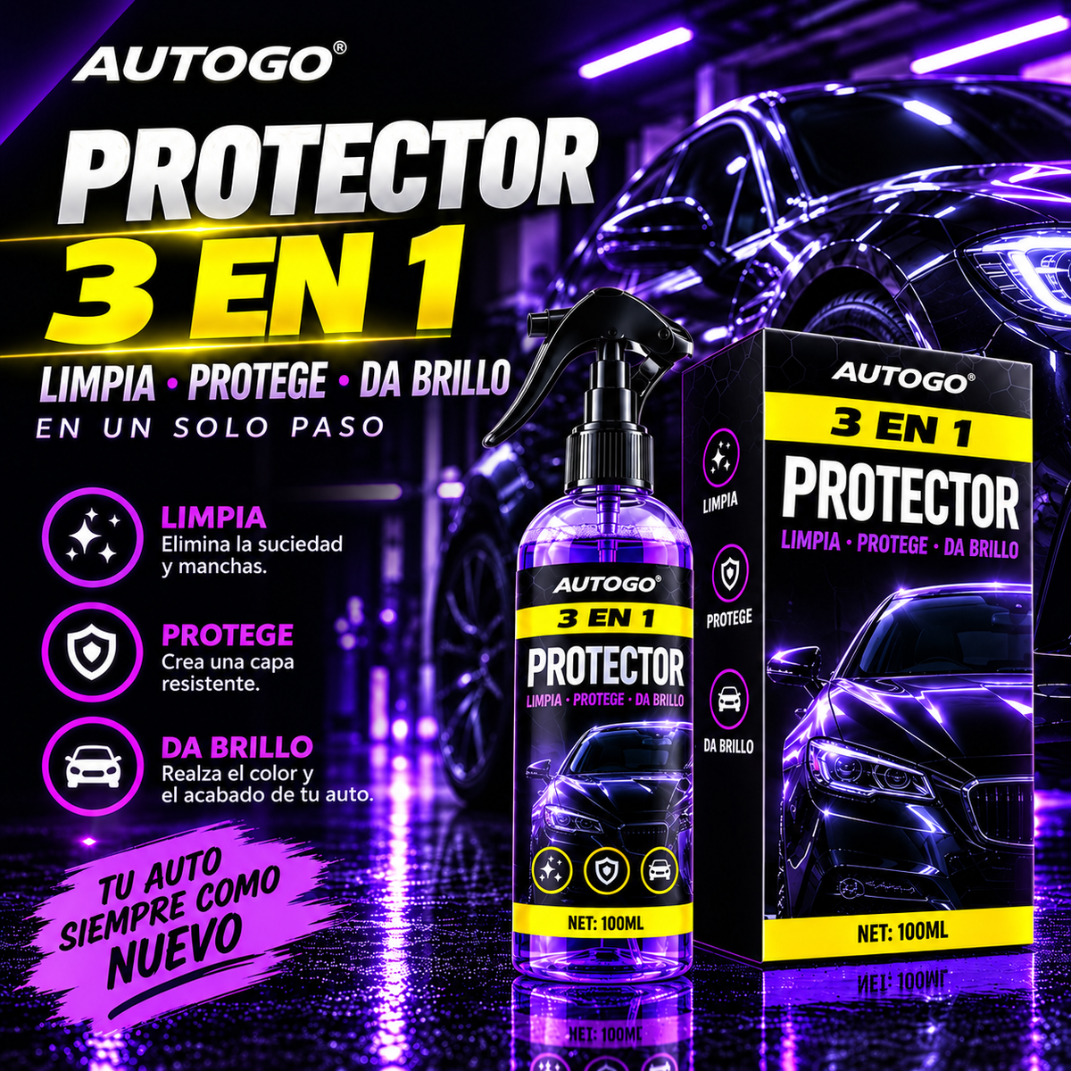 AUTOGO.- Protector profesional para autos